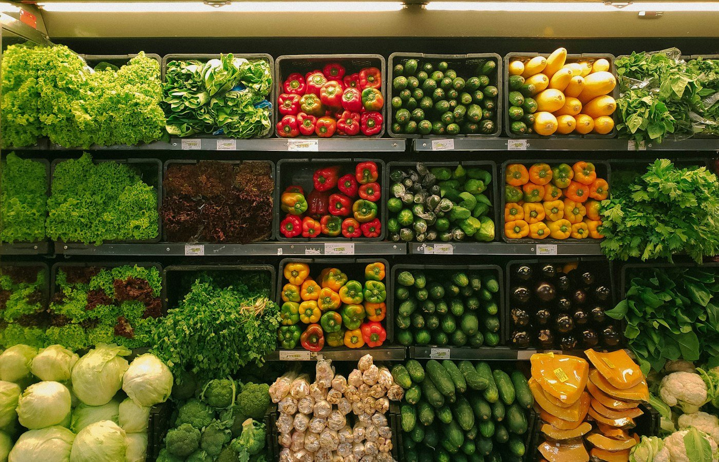 Fresh produce in a grocery shop
